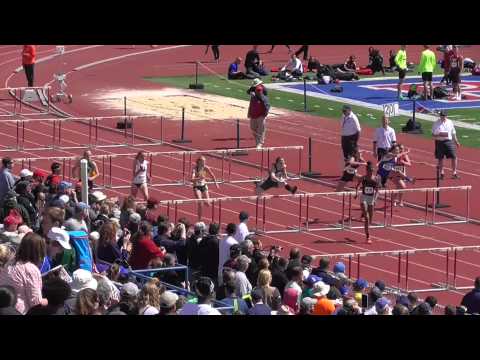 05-22-2015_104912 PIAA STATE CHAMPIONSHIPS AA GIRLS 100 M HURDLES MARKEETA THOMAS WINS HEAT 3
