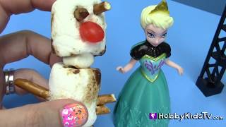 President Business FROZEN by Elsa, Giant OLAF Smashes! Emmet Scared [Lego Movie] HobbyKidsTV