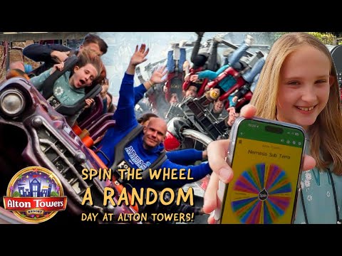 A RANDOM day at ALTON TOWERS Spin The Wheel Challenge Vlog