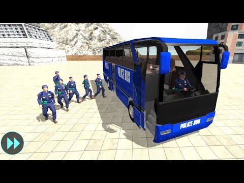 US Police bus driving simulator games - Realistic Uphill Mountain Gadi Wala Games