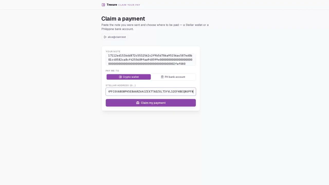 Claim demo