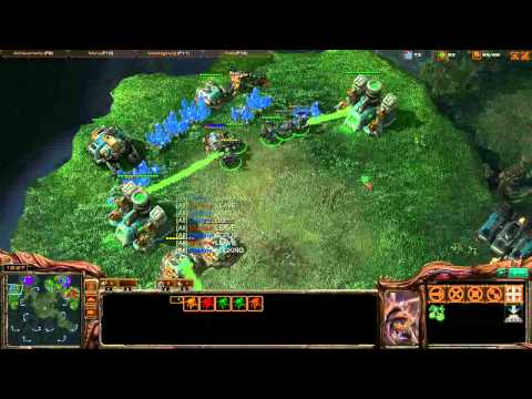 Destiny, Bluetea vs. Jtec (Z), Backspace (R) - High Level 2v2 - Starcraft 2 Ladder