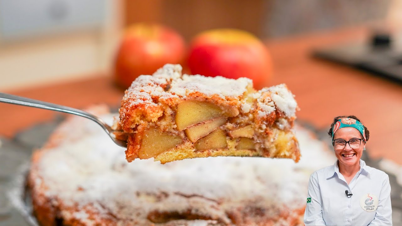 TORTA DE MAÇÃ ALEMÃ. SEM BATEDEIRA, SEM LIQUIDIFICADOR, FÁCIL E RÁPIDA ☺️ RECEITA ALEMÃ DELICIOSA
