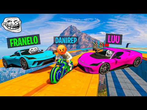 RUN OR I'LL RUN YOU OVER ON A MOTORCYCLE! FRANELO and LU ARE TROLLING ME!! - GTA 5 ONLINE