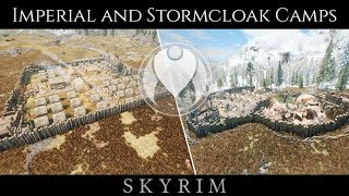 IMPERIAL AND STORMCLOAK MILITARY CAMPS | Skyrim SE Ultra ENB Graphics