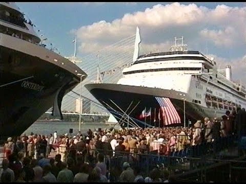 HRH Princess Margriet Christening MS "Oosterdam" Bow to Bow 'Blasts' with MS "Rotterdam" July 2003