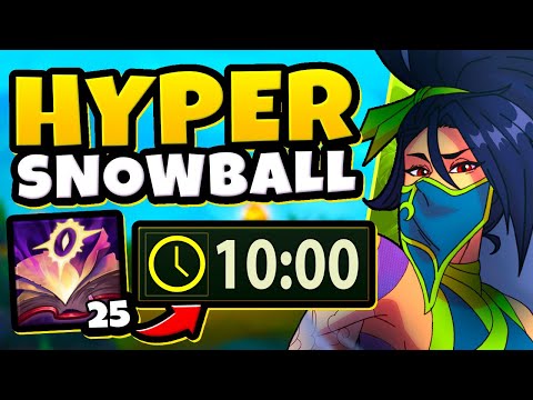 NEWEST AKALI BUILD HYPER-SNOWBALL STRAT ( MEJAI STACKED IN 10 MINUTES )