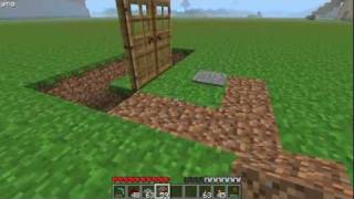 Minecraft: How To Make a Double Door w/ a Pressure Plate