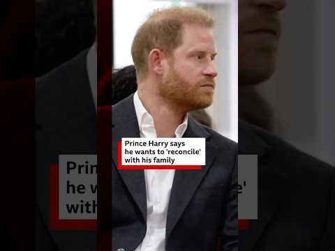 Prince Harry says he wants to 'reconcile' with his family. #BBCNews