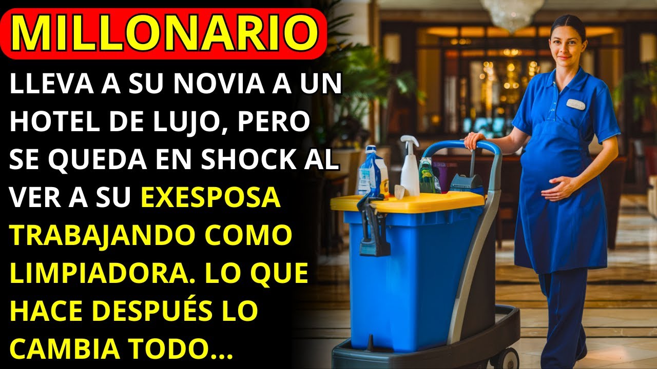 MILIONARIO SE SORPRENDE AL VER A SU EXESPOSA EMBARAZADA TRABAJANDO COMO LIMPIADORA DE HOTEL.