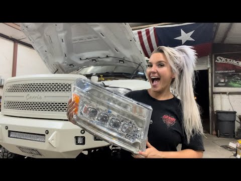 @AlphaRexUSA headlight install on 2018 Ram 3500!