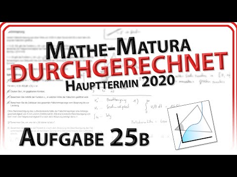 Matura 2020: Aufgabe 25b -  Fallschirmsprung (Haupttermin) | Mathe Easy Going