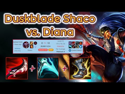 Duskblade ER Shaco Jungle - S12 Ranked [League of Legends] Full Gameplay - Infernal Shaco