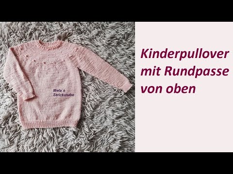 Ragmela 38 - Kinderpullover mit Rundpasse von oben stricken