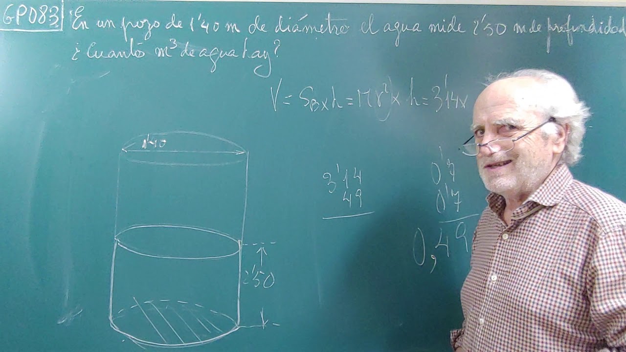 GP083. ... VOLUMEN DE UN CILINDRO ··· AGUA DEL POZO