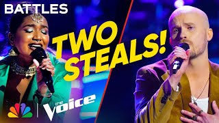 EJ Michels vs. Tasha Jessen on &quot;The Tracks of My Tears&quot; | The Voice Battles | NBC