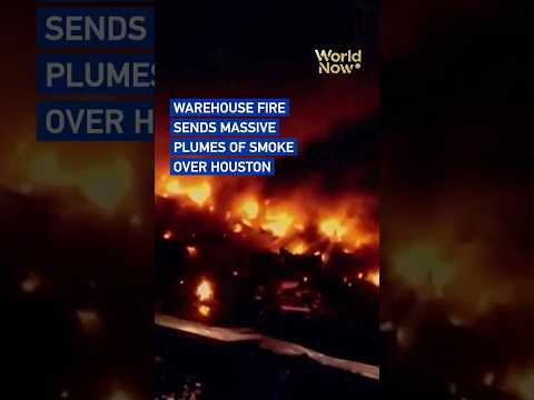 Warehouse fire sends massive plumes of smoke over Houston #worldnow