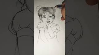 little girl drawing part 1, beautiful cute girl, #easydrawing #girlsketch #littlegirl #drawingideas