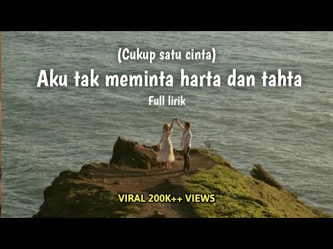 "Cukup satu cinta" (Aku tak meminta harta dan tahta) Lagu slowrock melayu romantis | Lirik cover