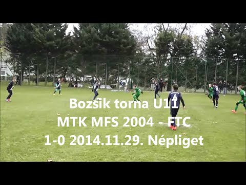 Bozsik torna U11 MTK MFS 2004 - FTC 1-0 2014.11.29. Népliget