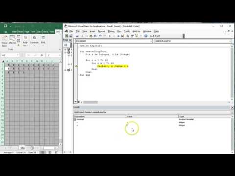 Vba Loops Nested Loops Basic