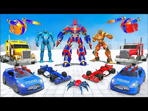 Bus Robot Wars Transformation Game 2022: Truck Robot Transport - Android iOS Gameplay