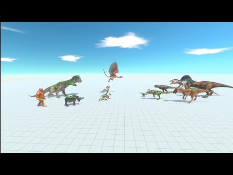 FANTASY TEAM VS CARNIVORE DINOSAURS TEAM | Competition - Animal Revolt Battle Simulator