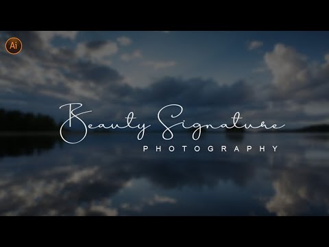 How To Create Own Signature Logo For Photography Adobe illustrator