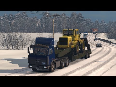 ETS2 MAZ 6422 + RusMap + ProMods + RGM + Heavy Winter: Kem' (RUS) - Kandalaksha (RUS)