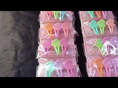 CARTELA PRESILHA COM 10 KITS DE 3 UNIDADES CORAÇÃO