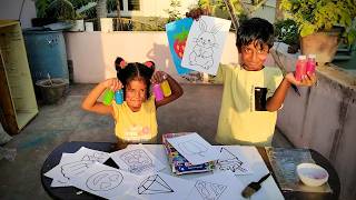 #vilayattu-47 watercolor❌colour pencils ❌ crayons❌paints ❌ SAND ART ✅ 