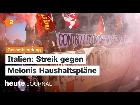 heute journal vom 12.12.25 Proteste gegen Meloni-Regierung, Unmut in der CSU, Ukraine