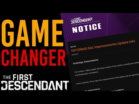 THESE CHANGES COMING IN OCTOBER ARE HUGE! | The First Descendant