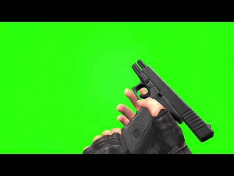 M9K - Glock 18 Pistol in First Person [GREEN SCREEN]