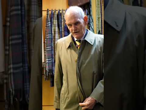 David Saxby discussing raincoats ✨🧥✨ Burberry part 3 of 3 #shorts #style