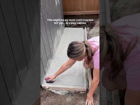 DIY Dry Pouring Concrete  #diy #drypour