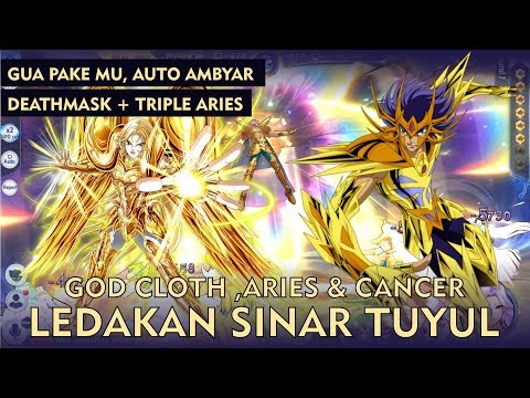 Aries Mu Is Back "God Cloth, Deathmask & Aries" - Saint Seiya Awakening