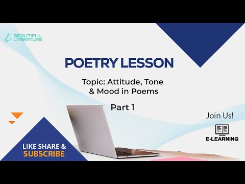 Poetry Lesson Topic: Attitude tone & mood in poems