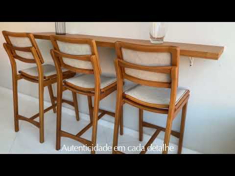 Video thumbnail of Banqueta Eva Madeira Maçica Mobillare