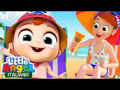 Un pomeriggio in riva al mare! 🏊‍♀️☀️ Cartoni Animati con Gianni Piccino - Little Angel Italiano