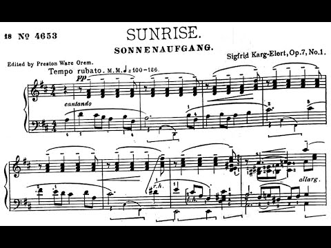 Sigfrid Karg-Elert | Sunrise, Op.7/1
