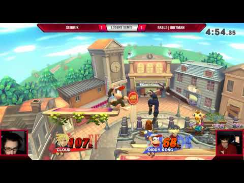 VS Weekly 9/28/17 - Losers Semis - Seibrik (Cloud) vs 8Bitman (ROB/Diddy) - Smash 4
