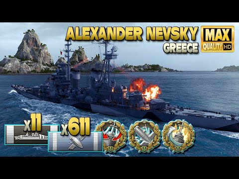 Cruiser Alexander Nevsky: Dodging queen - World of Warships