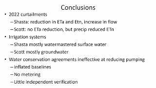 Q&A - Capturing the Dynamics of Hydrologic Systems through Consumptive Use Measurements.