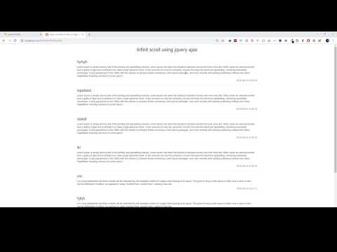 ajax infinite scroll