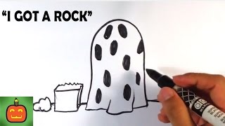 How to Draw Charlie Brown Ghost from Peanuts - Halloween Drawings