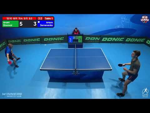 17:30 Andrii Shamrai 3 - 2 Artem Semenenko West 3 WIN CUP 09.11.2022 | TABLE TENNIS WINCUP