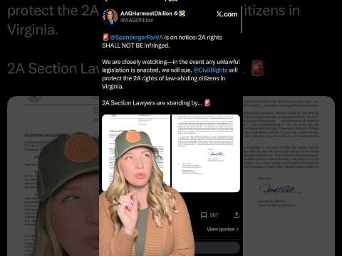 Dhillon Puts Spanberger On Notice as Deadlines Approach #2ndamendment #shortsfeed #shorts Thumbnail