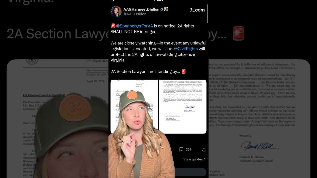 Dhillon Puts Spanberger On Notice as Deadlines Approach #2ndamendment #shortsfeed #shorts