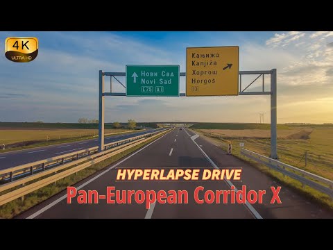 【4K】HYPERLAPSE Drive - From Horgoš to Novi Sad in 6 minutes
